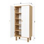 Hanah Home Ayka 1600-205 Armario Multiusos Blanco y Nogal